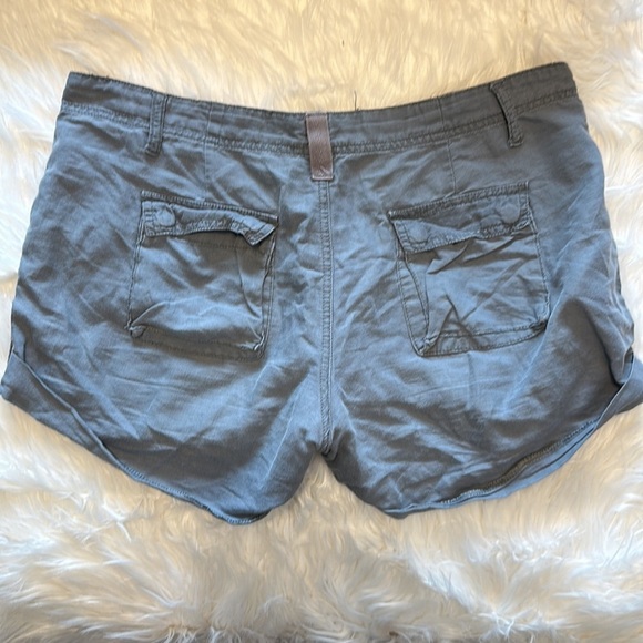 Converse One Star Gray Linen Cotton Blend Comfort Summer Shorts 10 - Picture 3 of 5